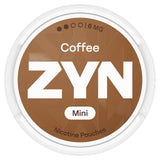 ZYN Coffee Mini nicotine pouches packaging on a white background