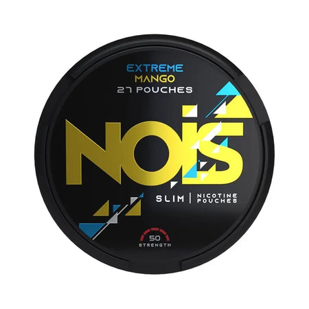 NOIS Extreme Mango nicotine pouch container on a white background