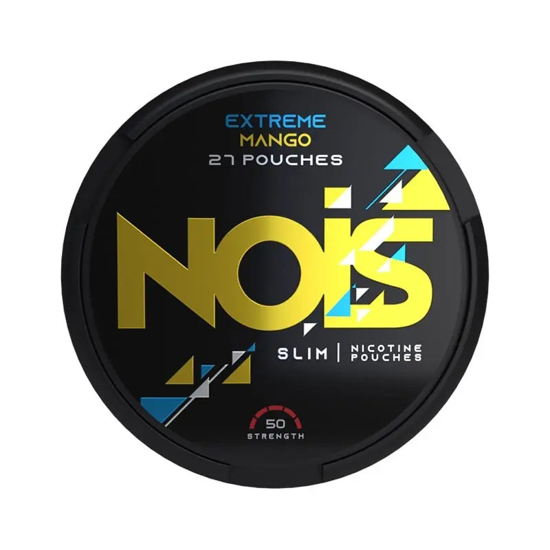 NOIS Extreme Mango nicotine pouch container on a white background